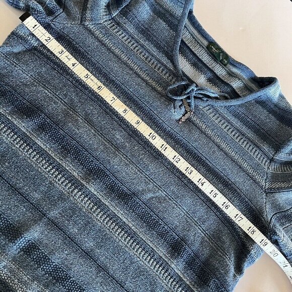 Ralph Lauren Blue Striped Tie V-Neck Pullover Sweater Long Sleeve Women's Size L - Picture 8 of 9